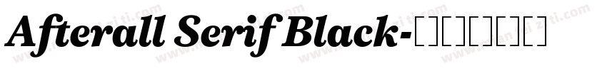 Afterall Serif Black字体转换